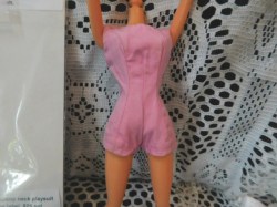 1962  BARBIE DOLL PAK SCOOP NECK PLAYSUIT IN  PINK, BLACK/WHITE, OR RED OR YELLOW BELT choice